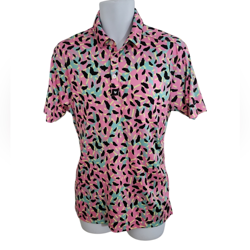 Bad Birdie Bold Premium Golf Performance Stretch Polo Men's Med